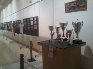 Algunos trofeos expuestos en la muestra