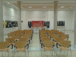 Sala preparada para el acto de inauguración de la exposición